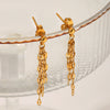 Stainless Steel Geometric Lip Chain Tassel Earrings Electroplated Light Luxury Highend Women's Jewelry