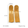 Stainless Steel Geometric Lip Chain Tassel Earrings Electroplated Light Luxury Highend Women's Jewelry