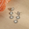 Stainless Steel Geometric Long Earrings 18K Gold Plated Fashion Jewelry