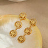 Stainless Steel Geometric Long Earrings 18K Gold Plated Fashion Jewelry