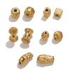 Stainless Steel Geometric Loose Beads For Diy Jewelry Accessories Electroplated Bracelet With Hirback Pattern