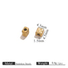 Stainless Steel Geometric Loose Beads For Diy Jewelry Accessories Electroplated Bracelet With Hirback Pattern