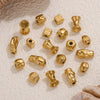 Stainless Steel Geometric Loose Beads For Diy Jewelry Accessories Electroplated Bracelet With Hirback Pattern