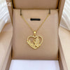 Stainless Steel Geometric Love Butterfly Pendant Necklace Unisex