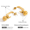 Stainless Steel Geometric Maillard Style Cshaped Electroplated Women's Earrings