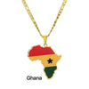 Stainless Steel Geometric Map Pendant Necklace With Cuban Chain Electroplated Titanium Steel Hip Hop Jewelry