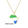 Stainless Steel Geometric Map Pendant Necklace With Dripping Oil Finish Unisex O Chain Jewelry