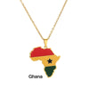 Stainless Steel Geometric Map Pendant Necklace With Dripping Oil Finish Unisex O Chain Jewelry