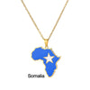 Stainless Steel Geometric Map Pendant Necklace With Dripping Oil Finish Unisex O Chain Jewelry
