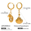 Stainless Steel Geometric Marine Ear Jewelry Electroplating For Women