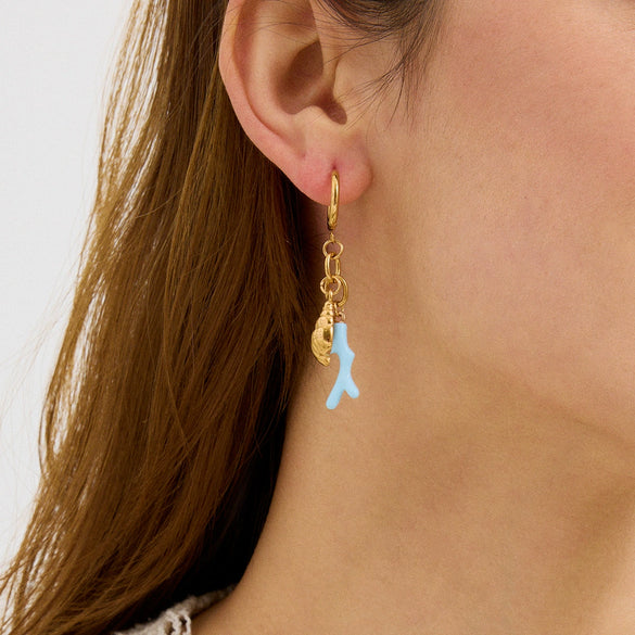 Stainless Steel Geometric Marine Ear Jewelry Electroplating For Women