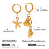 Stainless Steel Geometric Marine Ear Jewelry Electroplating For Women