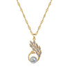 Stainless Steel Geometric Mermaid Peacock Micro Diamond Women's Necklace
