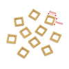 Stainless Steel Geometric Mini Spiral Twisted Ring With Polygon Pattern For Diy Jewelry Electroplated