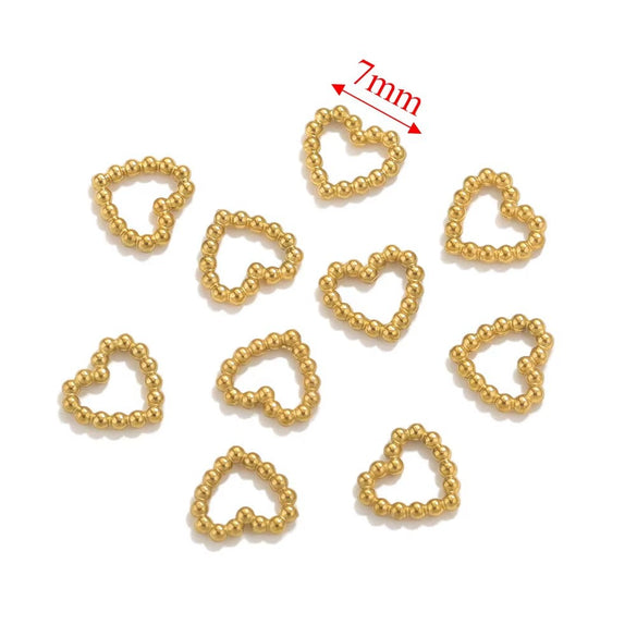 Stainless Steel Geometric Mini Spiral Twisted Ring With Polygon Pattern For Diy Jewelry Electroplated