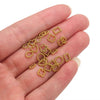 Stainless Steel Geometric Mini Spiral Twisted Ring With Polygon Pattern For Diy Jewelry Electroplated