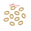 Stainless Steel Geometric Mini Spiral Twisted Ring With Polygon Pattern For Diy Jewelry Electroplated