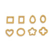 Stainless Steel Geometric Mini Spiral Twisted Ring With Polygon Pattern For Diy Jewelry Electroplated