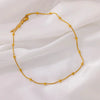 Stainless Steel Geometric Minimalist Ball Chain Women Necklace Electroplated
