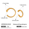 Stainless Steel Geometric Minimalist Ear Clip Earrings Electroplated For Women