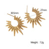 Stainless Steel Geometric Minimalist Retro 18K Goldplated Electroplated Women's Earrings