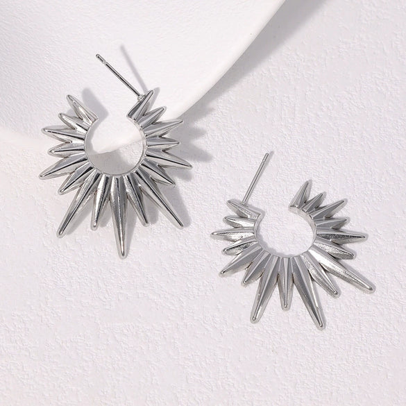 Stainless Steel Geometric Minimalist Retro 18K Goldplated Electroplated Women's Earrings