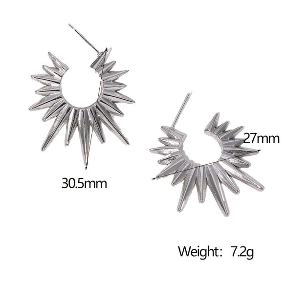 Stainless Steel Geometric Minimalist Retro 18K Goldplated Electroplated Women's Earrings