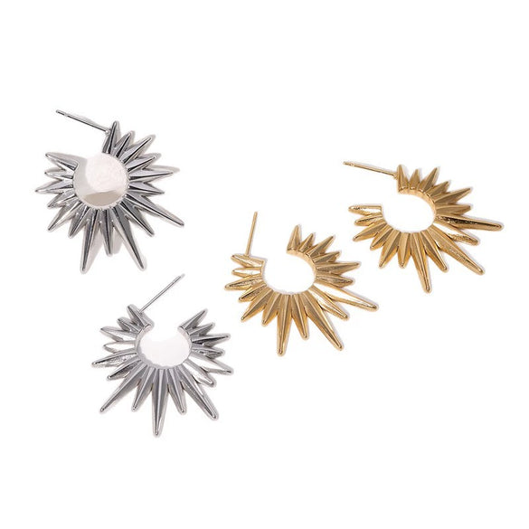 Stainless Steel Geometric Minimalist Retro 18K Goldplated Electroplated Women's Earrings