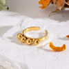 Stainless Steel Geometric Minimalist Ring Electroplated Jewelry For Women