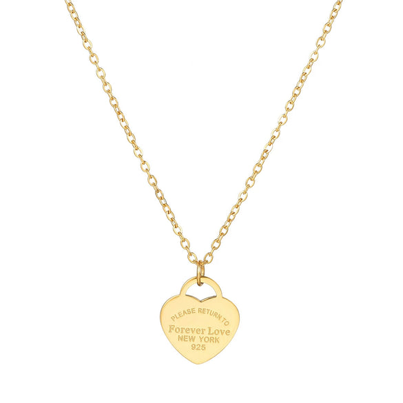 Stainless Steel Geometric Mother And Child Pendant Necklace With Snake Bone Chain Real Gold Electroplated