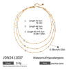 Stainless Steel Geometric Multilayer Bracelet And Stacked Chain Jewelry With Electroplating