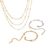 Stainless Steel Geometric Multilayer Bracelet And Stacked Chain Jewelry With Electroplating