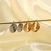 Stainless Steel Geometric Multilayer Earrings With Electroplating In Light Luxury Style