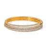 Stainless Steel Geometric Multilayer Full Zirconium Bracelet Electroplated Retro Light Luxury