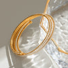 Stainless Steel Geometric Multilayer Full Zirconium Bracelet Electroplated Retro Light Luxury