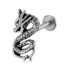 Stainless Steel Geometric Multiple Shapes Lip Ring And Tshaped Earrings Polish Process Unisex Fashion Style