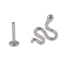Stainless Steel Geometric Multiple Shapes Lip Ring And Tshaped Earrings Polish Process Unisex Fashion Style