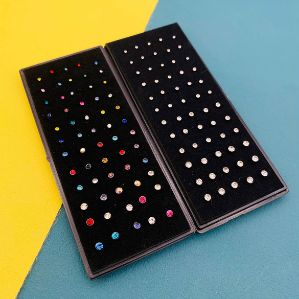 Stainless Steel Geometric Nose Nail Nose Ring Inlaid With Artificial And Semiprecious Stones For Women