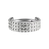 Stainless Steel Geometric Nose Ring And Ear Bone Ring With Electroplating And Three Layer Inlaid White Zircon