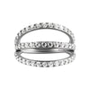 Stainless Steel Geometric Nose Ring And Ear Bone Ring With Electroplating And Three Layer Inlaid White Zircon