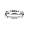 Stainless Steel Geometric Nose Ring And Ear Bone Ring With Electroplating And Three Layer Inlaid White Zircon