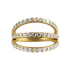 Stainless Steel Geometric Nose Ring And Ear Bone Ring With Electroplating And Three Layer Inlaid White Zircon