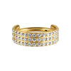 Stainless Steel Geometric Nose Ring And Ear Bone Ring With Electroplating And Three Layer Inlaid White Zircon