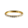 Stainless Steel Geometric Nose Ring And Ear Bone Ring With Electroplating And Three Layer Inlaid White Zircon