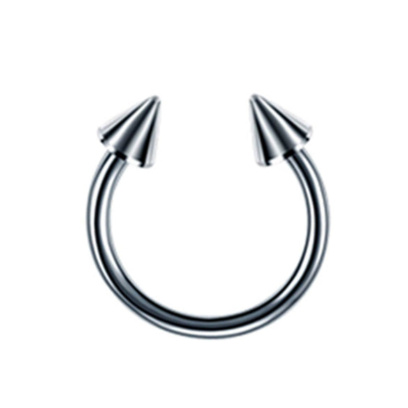 Stainless Steel Geometric Nose Ring Body Puncture Jewelry Electroplated