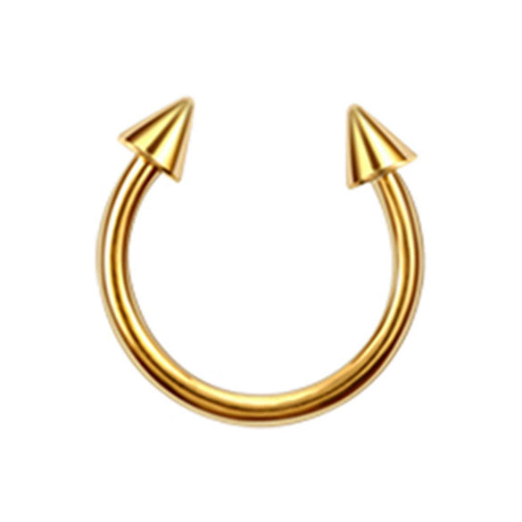Stainless Steel Geometric Nose Ring Body Puncture Jewelry Electroplated