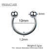 Stainless Steel Geometric Nose Ring Body Puncture Jewelry Electroplated