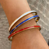 Stainless Steel Geometric Oil Dropping Buckle Bracelet Electroplated Hand Jewelry