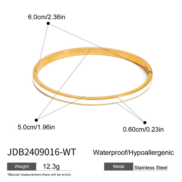 Stainless Steel Geometric Oil Dropping Buckle Bracelet Electroplated Hand Jewelry