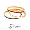 Stainless Steel Geometric Oil Dropping Buckle Bracelet Electroplated Hand Jewelry